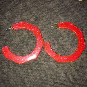 J. Crew hoop earrings never worn